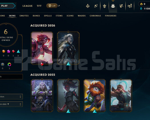 EUW Unranked | 6 Kostüm - 40 Hero | LoL Hesap
