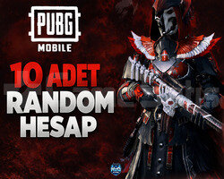 +++ PUBG MOBİLE 10 ADET RANDOM HESAP +++