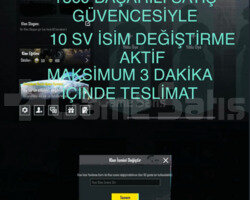 10 SV İSİM AKTİF KLAN SERİ ANLIK TESLİMAT NOKTASI