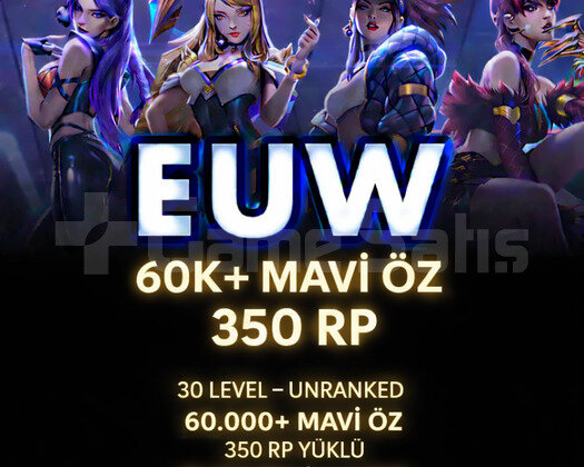 EUW RANKED HAZIR | UNRANKED | MAİL DEĞİŞEN| 350 RP
