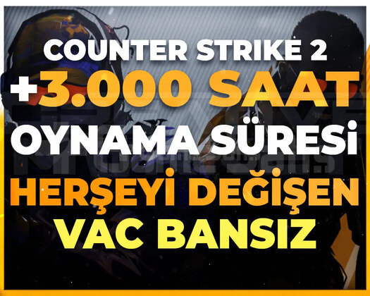 CS2 | 3000+ SAAT OYNANMA | FACEİT KAYITSIZ