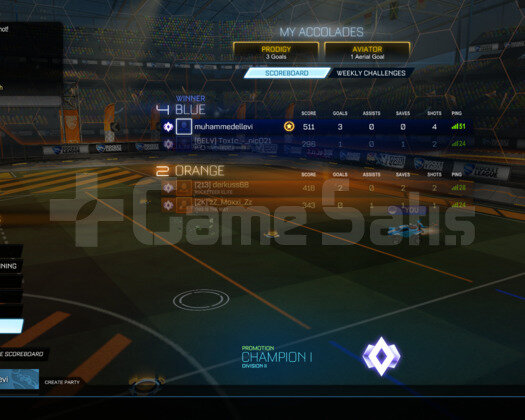 Champion Rocket League Hesabı | 27 Drop Stok |