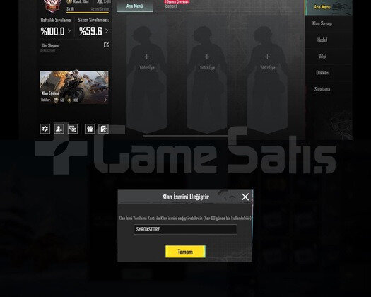 10LV KLAN İSİM DEĞİŞİM AKTİF SERİ TESLİMAT