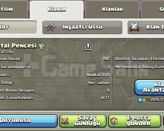 20 LEVEL Kartal Pençesi Klanı Başkent 9