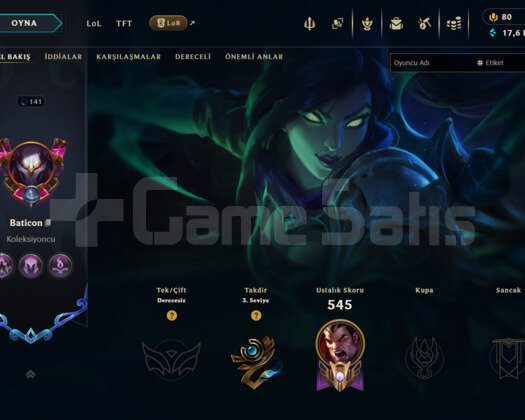 TR // 187 SKIN // 141 LVL DINLENDIRILMIŞ HESAP