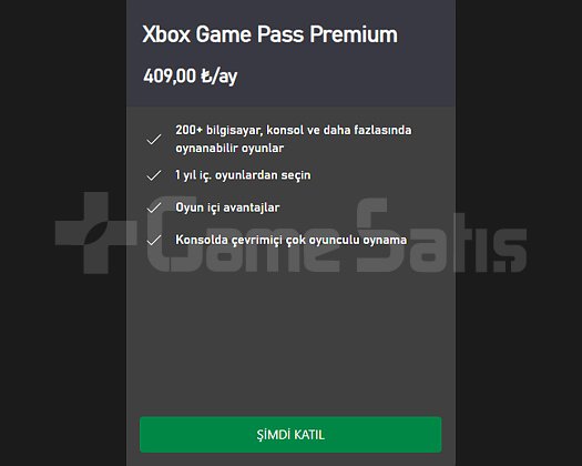 1 AYLIK GAME PASS PREMIUM / HER ŞEY DAHİL