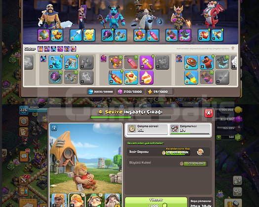 TH 18 COC HESABI TERTEMİZ EKİPMANLI VE YÜKSEK HERO
