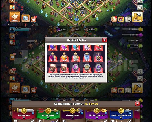 TH 18 COC HESABI TERTEMİZ EKİPMANLI VE YÜKSEK HERO