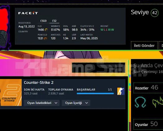 7 LVL FACEIT / 12 MADALYA / TR / 32 LVL STEAM