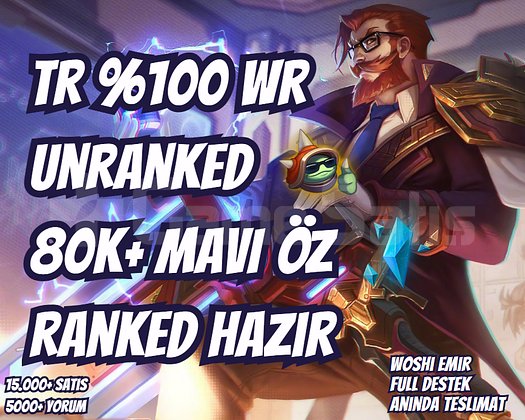 100 WINRATE! TR 80K+ M. ÖZ VIP 30 LVL UNRANKED