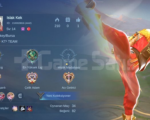 Mlbb Epik Fresh 65 Ka Sp Temiz Smurf Hesap