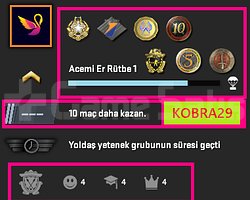 FACEİT+ 7 MADALYA 95 WİN 299 SAAT SEÇKİN