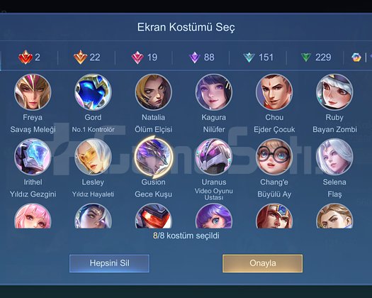 560 Kostümlü kof 1-2 full hesap