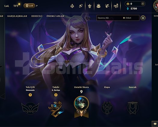 EUW UNRANKED 3 KOSTÜM HESAP