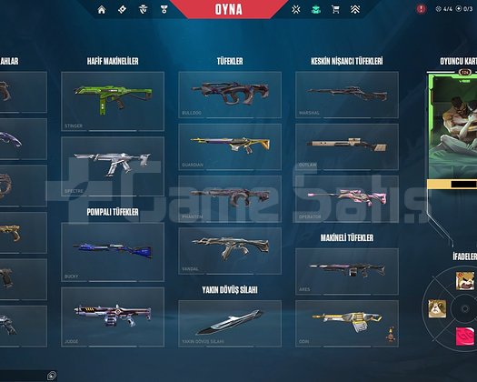 3 BIÇAK 6 VANDAL 2 PHANTOM DOLU HESAP