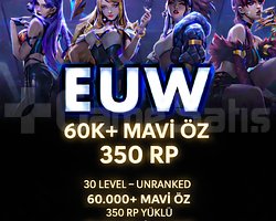 EUW RANKED HAZIR | UNRANKED | MAİL DEĞİŞEN| 350 RP