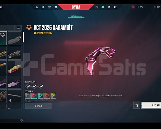 VCT KARAMBİT ANOMALİ VANDAL YILDIZ BELASI PHANTOM