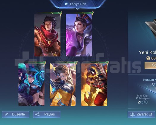 MOBİLE LEGENDS EPİK 68 KA SP TEK BAĞ HESAP