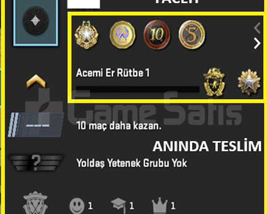 6 MADALYA / 654 SAAT / 258 WIN/ FACEİT