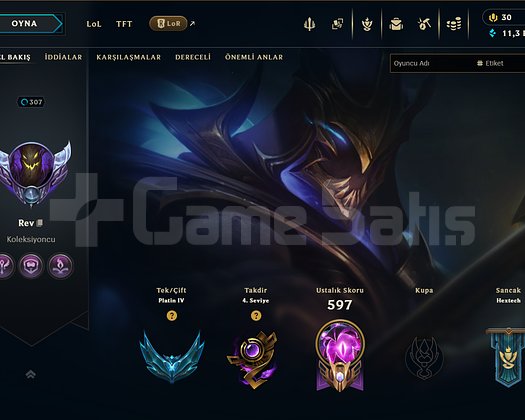 TR // 164 SKIN // 307 LVL+VALO // 80 WR PLAT 4