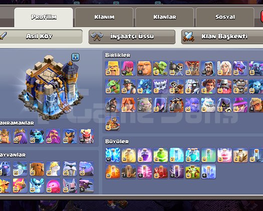 Clash of Clans full hesap