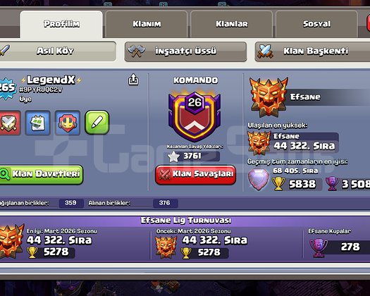 Clash of Clans full hesap