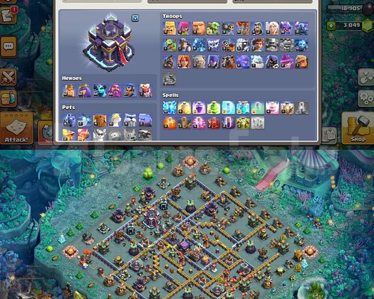 COC KOMPLE MAX 20KÖSTÜM 6 ARKA PLAN