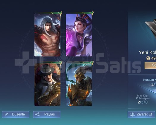 MOBİLE LEGENDS EPİK 65 KA SP TEK BAĞ TEMİZ HESAP