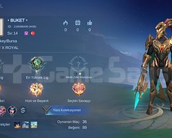 MOBİLE LEGENDS EPİK 65 KA SP TEK BAĞ TEMİZ HESAP