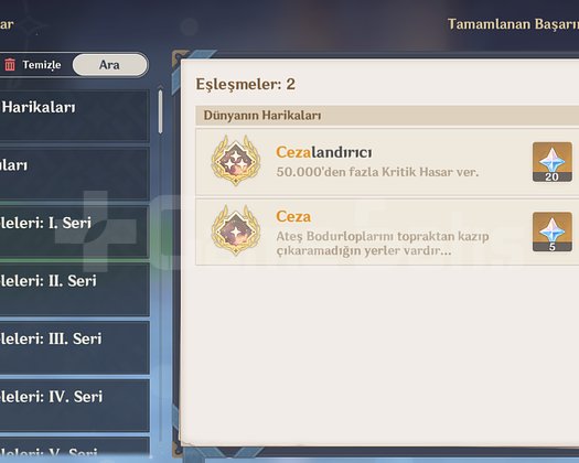 C6r1 Peruere , C2r1 Lone Shadow , ....