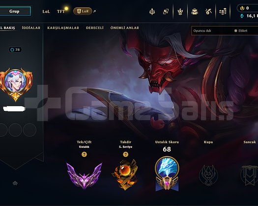 EU West master hesap 67 wr