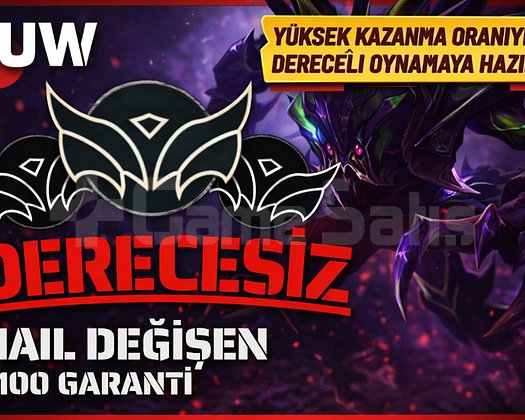 TR / +30 LVL + UNRANKED + HANDMADE + UCUZ