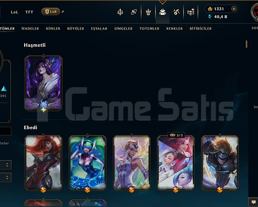 806 KOSTÜM 40K ÖZ 833 LVL EFSANE DOLU MAİL HESAP