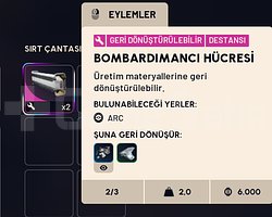 Bombardımancı hücresi x6