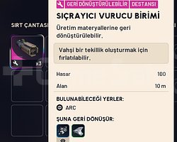SIÇRAYICI VURUCU BİRİMİ x6 tane