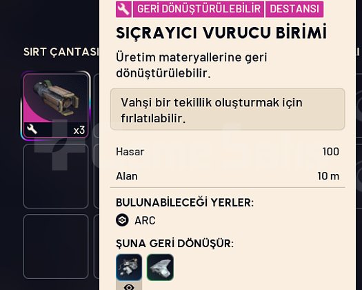 SIÇRAYICI VURUCU BİRİMİ x6 tane