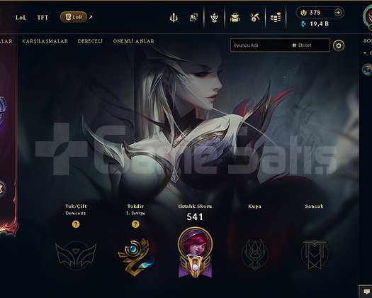 166 KOSTÜMLÜ TR HESAP ÇOK UZUN SÜREDİR UNRANKED!!