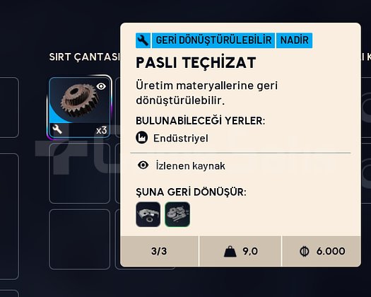 PASLI TEÇHİZAT x3