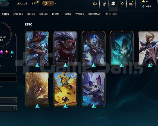 EUW Unranked | 8 Kostüm - 37 Hero | LoL Hesap