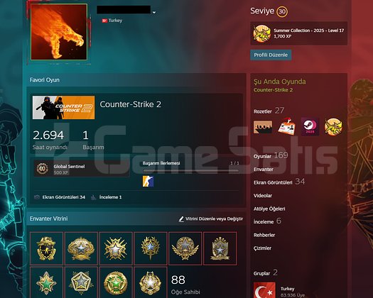 Mainlik 15 Madalya 21K Seçkin Cs2 Hesabı