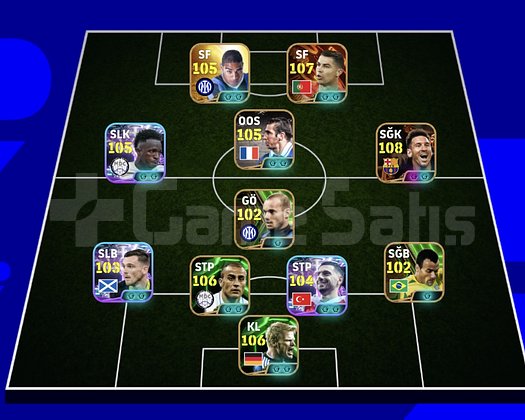 KG 3240 3 BOMBACI+MESSİ+RONALDO+VİNİ+ADRİANO
