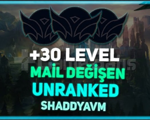 EUW + UNRANKED + 30 LVL + MAİL ONAYSIZ + HESAPLAR!