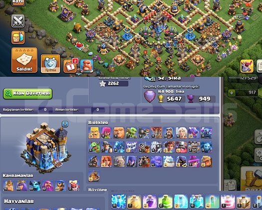 TH18 PRESTİJLİ+EFSANE EKİPMAN BAĞIMLISI HESAP