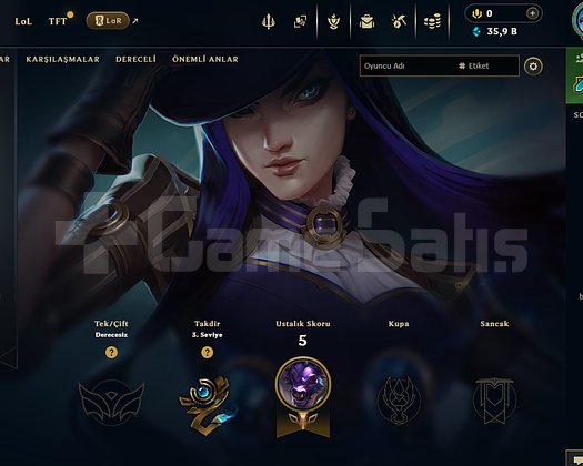 TR FRESH HAZIR UNRANKED 35K MÖ 8 SKIN