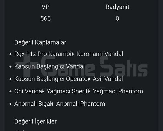 Valorant hesap