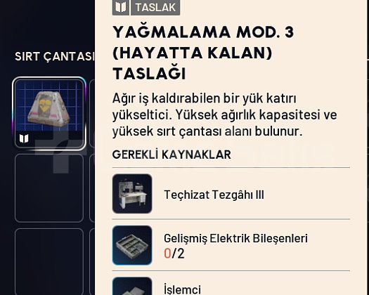 Yağmalama Mod3 Hayatta Kalan BP
