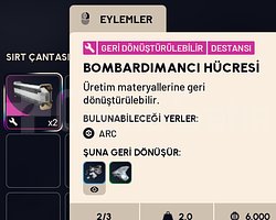 Bombardımancı Hücresi x6