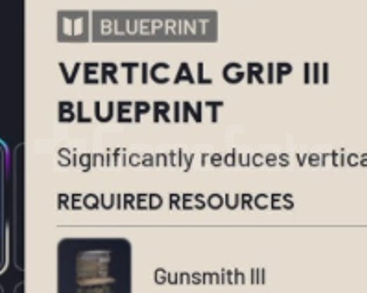 Vertical Grip III Blueprint - Dikey Kabza III Plan