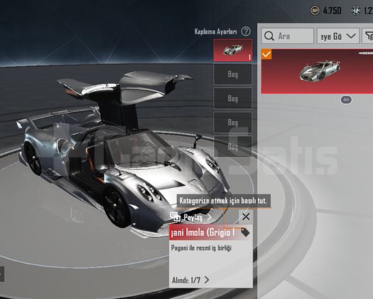 PAGANİ SPOR ARAC / BUZ MAX / KOMUTAN FULL / S4 YÜZ