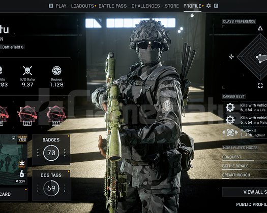 SATILIK FULL BATTLEFIELD 6 HESABI HERSEY MAX